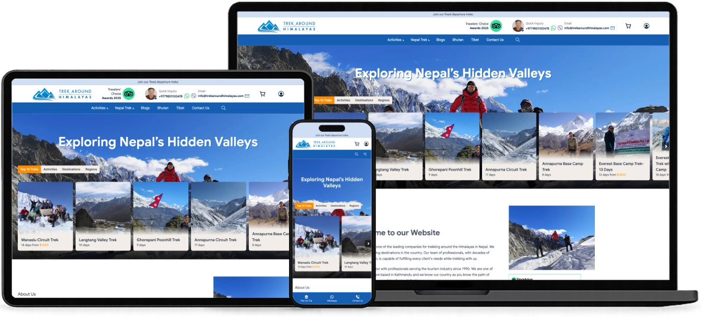 Trekking website design